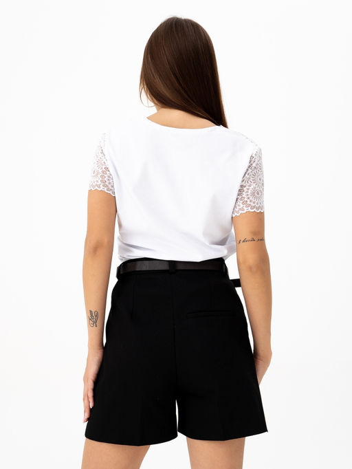 Футболка с кружевом.арт.133-5,белая - Binita фото 7