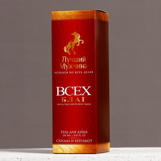Гель для душа коньяк Лучший мужчина, 250 мл, аромат сандала и бергамота, Чистое счастье  фото 5