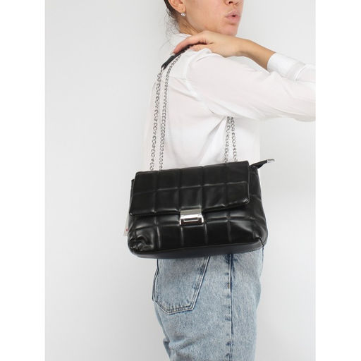 Сумка женская искусственная кожа RSR-1032, 1отдел, плечевой ремень (цепочка), черный SALE 258023 - Adelia фото 5