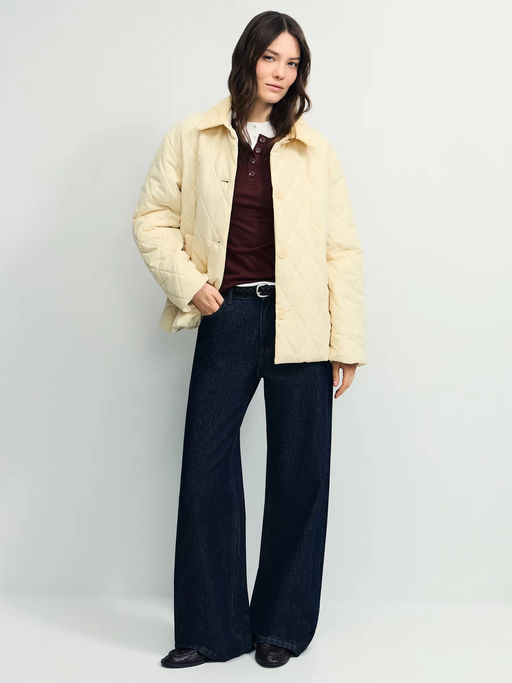 Куртка стёганая с вельветовым воротником / Zarina  фото 7