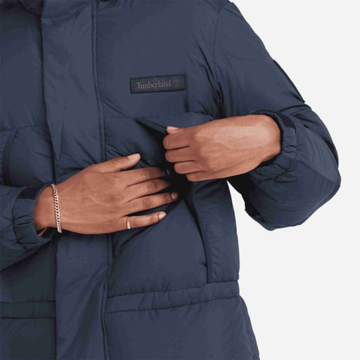 Мужская куртка Timberland Jacket Puffer Parka темно-синяя  фото 4