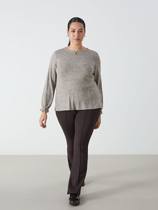 Ekstra Dar Fit ?spanyol Pa?a Kad?n Pantolon