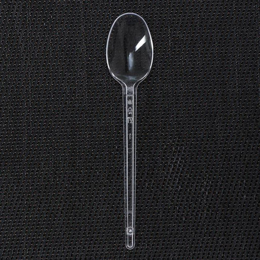 Цена за 100 шт. Одноразовая ложка чайная, 12.5 см, полипропилен, прозрачная