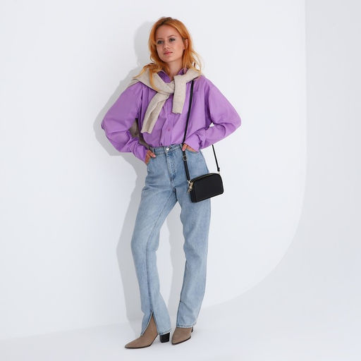 Сумка кросс-боди на молнии, цвет чёрный - Simaland фото 7