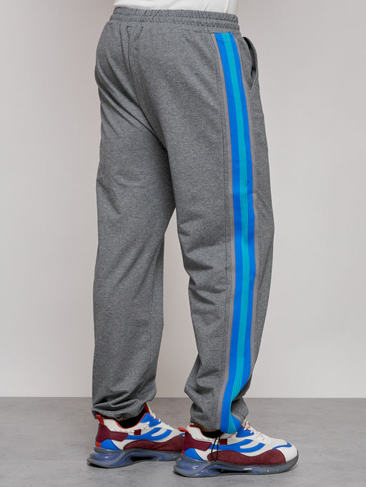 Широкие спортивные штаны трикотажные мужские серого цвета 12903Sr - Mtforce фото 13