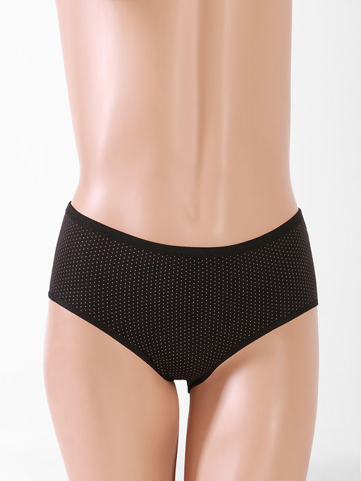 Трусы женские больших размеров черные в горох