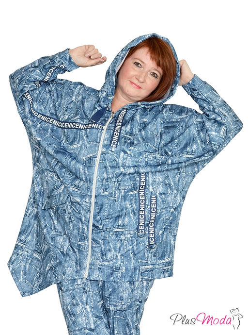 Толстовка Модель №943 размеры 44-84 - Plusmoda фото 4