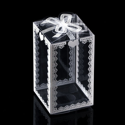 Цена за 5 шт. Складная прозрачная коробка из PVC, для упаковки подарков, 6?6?10.5 см - UPAK LAND фото 2