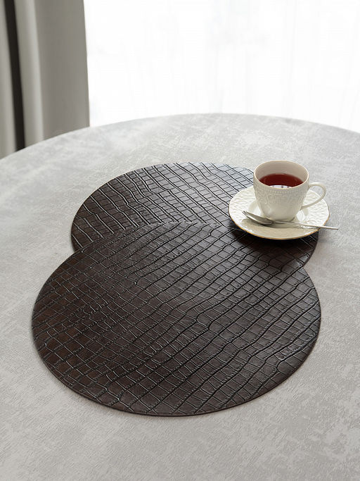 Набор салфеток сервировочных D36, 2 шт коричневый ПВХ - Denastia фото 2