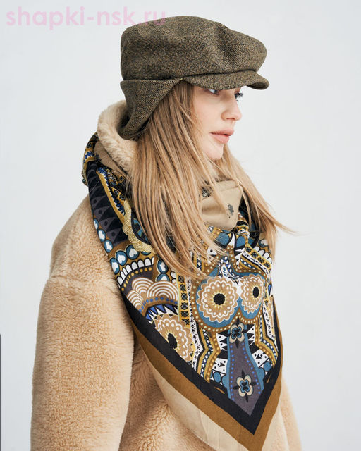 Роберта с ушками твид елка Кепка женская (56-57)