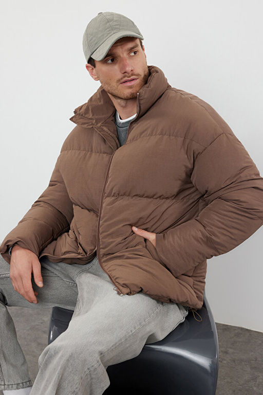 Tar__n Unisex Oversize Fit Dik Yaka Suya ve R_zgara Dayan_kl_ _i_me K__l_k Mont TMNAW24MO00003 - Trendyolmilla фото 2