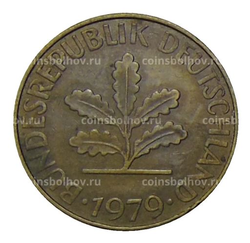 Монета 10 пфеннигов 1979 года J Германия