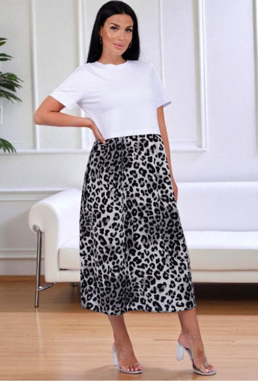 Платье Виттория, вискоза/кулирка До 60 размера - Малина фото 2