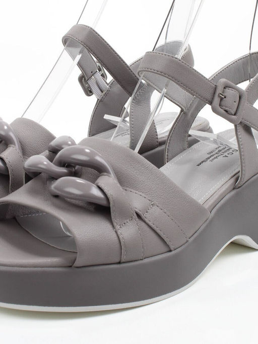 08-XL693-9 GRAY Босоножки женские (натуральная кожа)