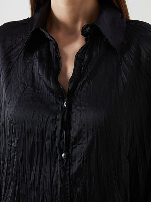 Oversize Saten Kad?n G?mlek Tunik