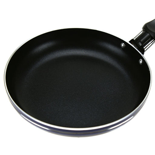 Сковорода с тефлоновым покрытием д16см h2,9см "Классика", 0,5л, пластмассовая ручка, цветной корпус, цвета микс (Китай)