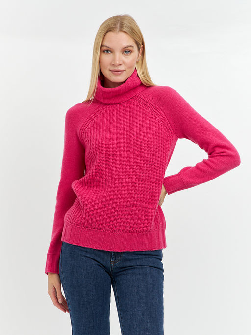 водолазка женская в цвете фуксия с рукавом реглан - Glenfield фото 4