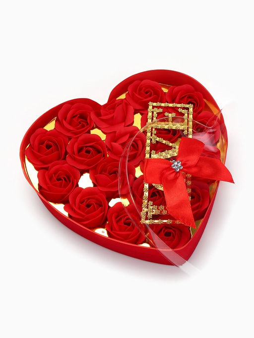 18 мыльных красных роз с надписью в коробке - SB BEAUTY фото 6