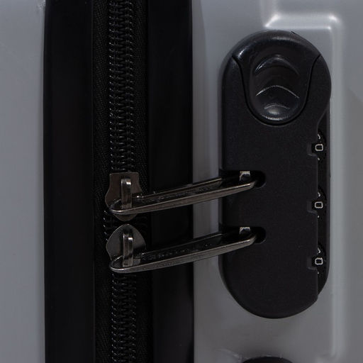 Чемодан малый 20 кодовый замок, цвет серебряный - Simaland фото 7