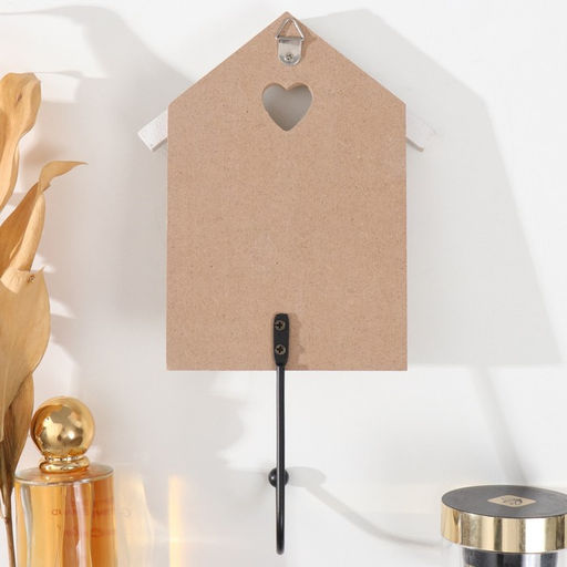 Настенный крючок декоративный Дом. Сердце, дерево, 13?0.8?23 см