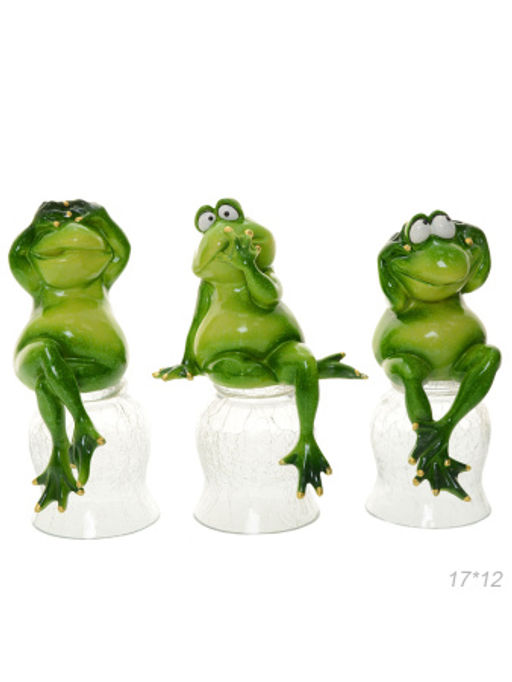 Фигурка Лягушка не вижу,не слышу,не говорю 12 см / YX79050 /уп 3/24/