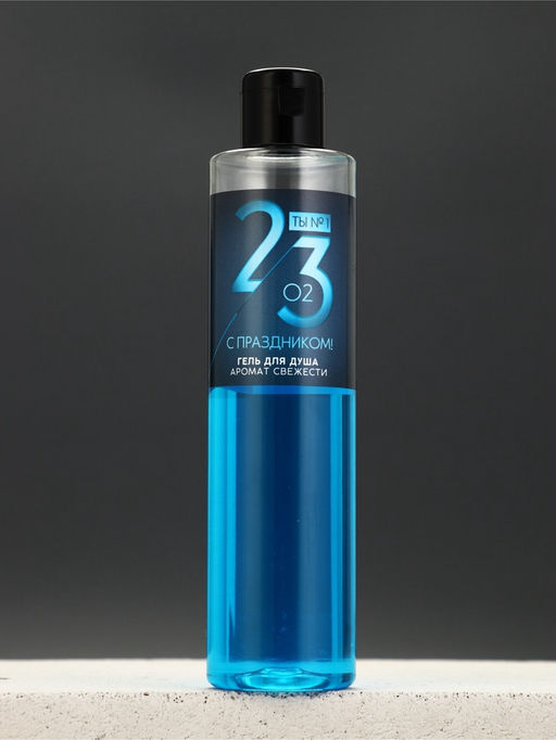 Гель для душа «С 23 февраля», 250 мл, аромат свежести, МИКС, HARD LINE