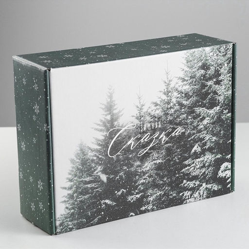 Коробка подарочная, самосборная «Зимняя сказка», 30.7×22×9.5 см