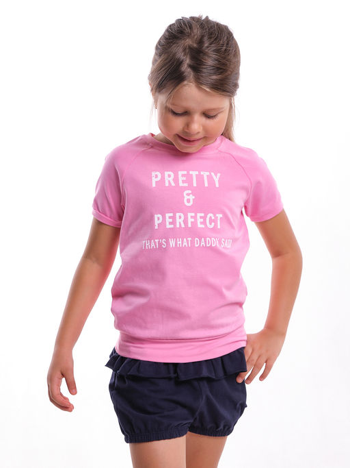 Футболка с принтом для девочки UD 0735 голубой - Mini maxi фото 8