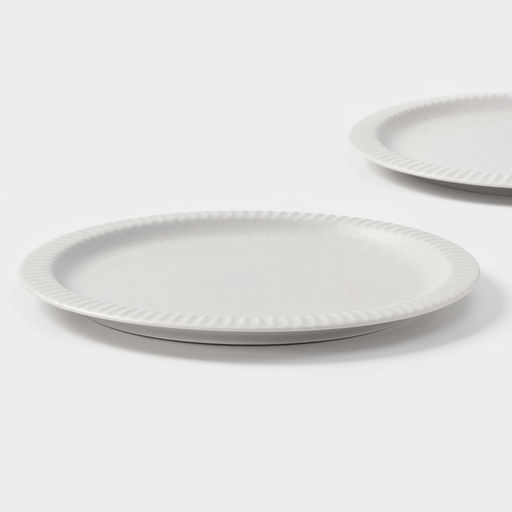 Тарелки Magistro Jarwah Lausanne, d=25 см, обеденные, набор 2 шт., фарфор, белые  фото 3