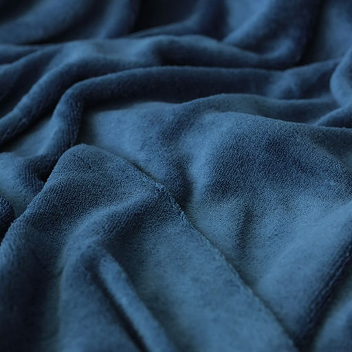 Плед «Этель», 150×200 см, корал-флис, тёмно-синий