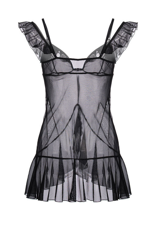 Комбинация Erolanta Marianna с бретелями-крылышками, черный (50-52)  фото 9