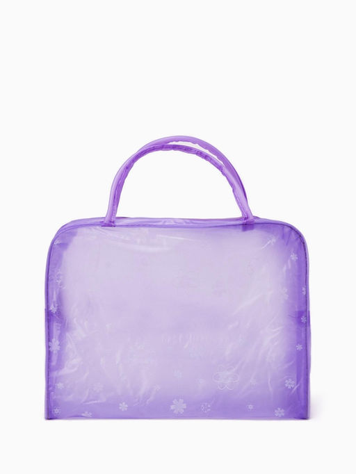 Цена за 2 шт. Косметичка - сумка на молнии для бассейна, с ручками, с принтом, фиолетовая