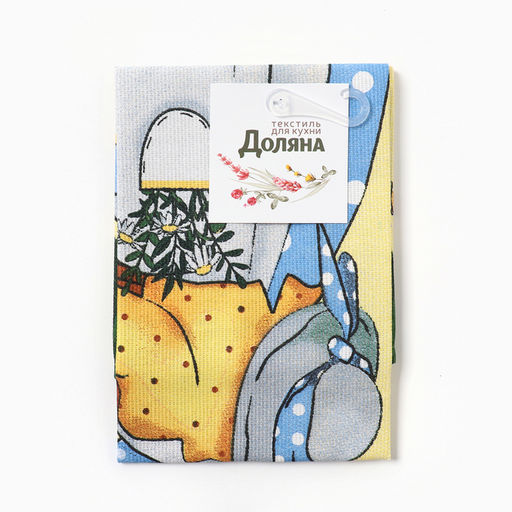 Полотенце кух. Доляна Зайка 28х46 см, рогожка, 100% хл, 160г/м2  фото 12
