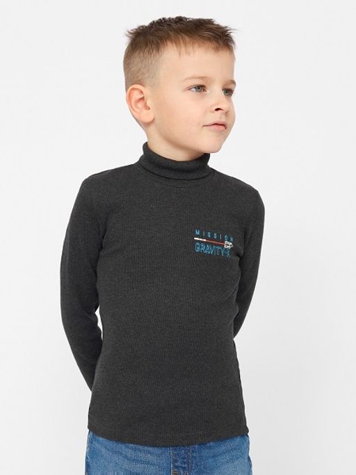CRB wear/CWKB 63215-12-327 Водолазка для мальчика,темно-серый меланж/Ex.Cherubino
