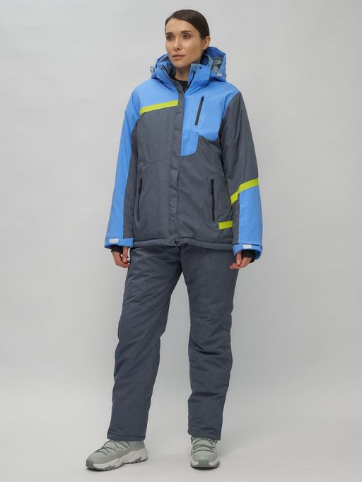 Горнолыжный костюм женский большого размера синего цвета 02282-1S - Chunmai фото 6
