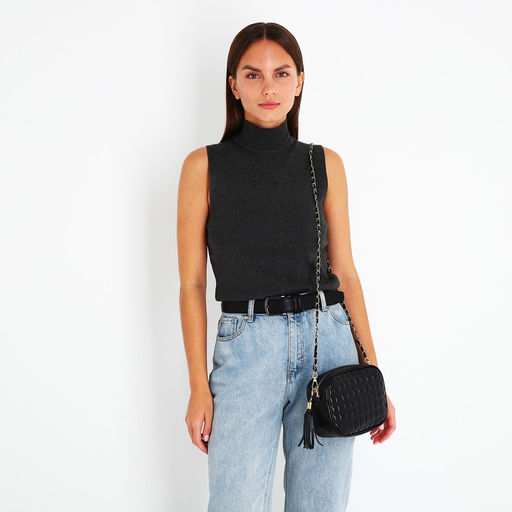 Сумка кросс-боди на молнии, цвет чёрный - Simaland фото 2