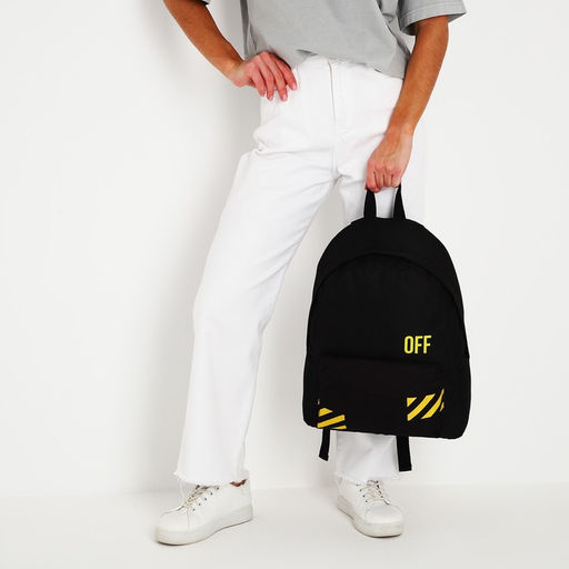 Рюкзак молодёжный Off, 33х13х37 см, отдел на молнии, наружный карман, цвет чёрный - Nazamok фото 11