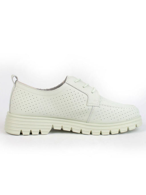 03-PDD161-3 LT. GREEN Полуботинки женские (натуральная кожа)