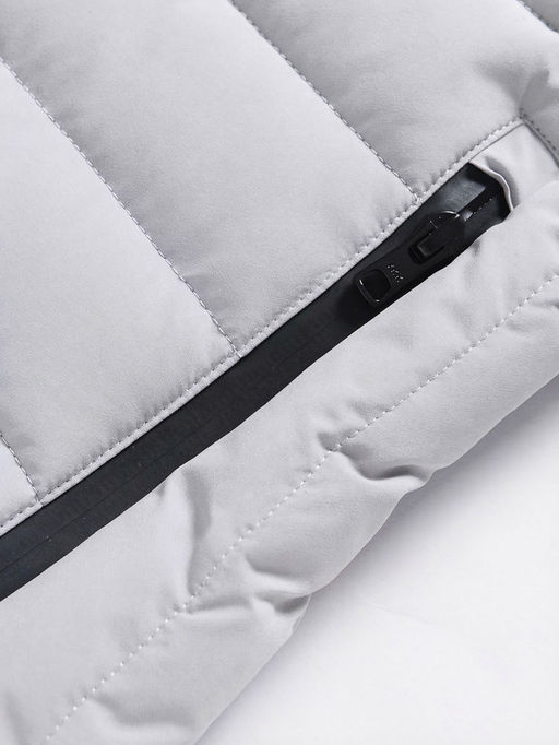 Куртка женская стёганая с капюшоном с графеновой подкладкой светло-бежевого цвета 9624_1SB