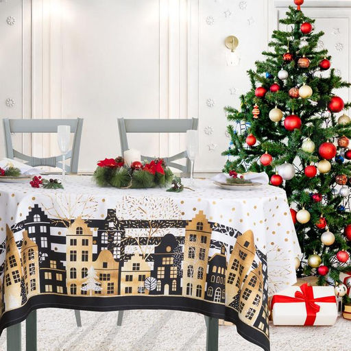 Скатерть Этель: Золотой город 180 147 см с ГМВО, 100 % хлопок, саржа, 190 г/м  фото 2