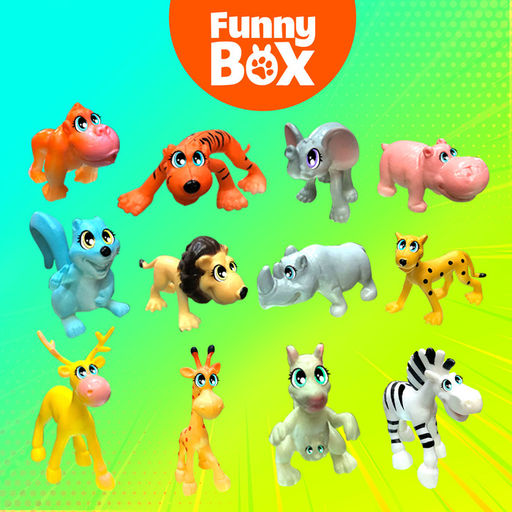 Игровой набор Funny Box Зоопарк: карточка, фигурка, лист наклеек - Woow toys фото 2