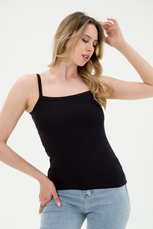 Топ женский из рибаны черный