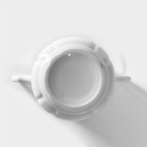 Сахарница Добрушский завод «Романс», 550 мл, фарфор, белая