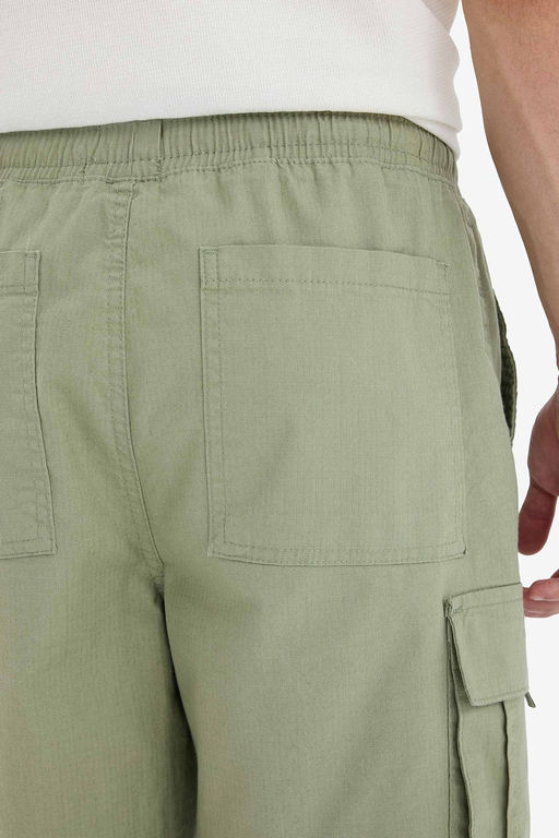 Kargo Fit Gabardin Bermuda _ort - Defacto фото 6
