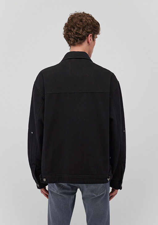 Cep Detayl? Siyah Ceket - Mavi фото 4