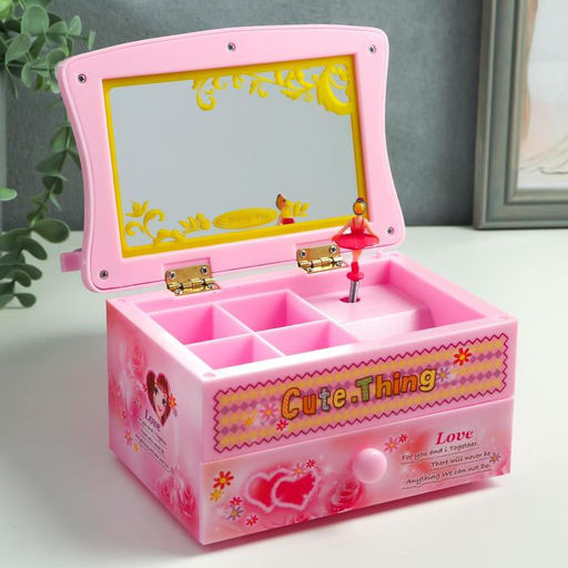 Музыкальная шкатулка «Трюмо девочки», пластик, 20×16×10.5 см