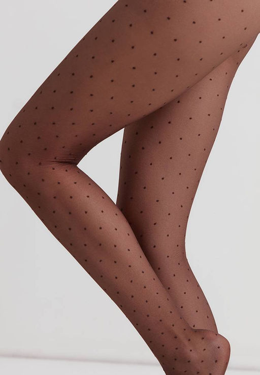 Колготки фантазийные CONTE DOTS Колготки в горошек chocolate