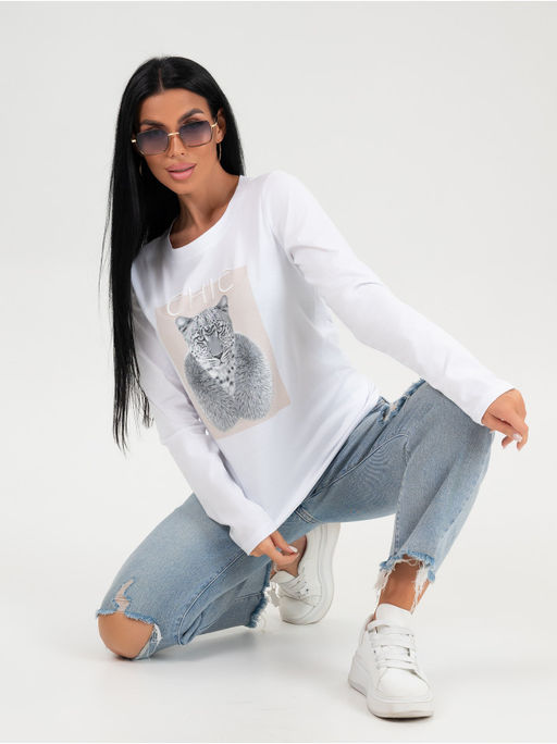 Лонгслив Шик женский белый - София фото 9