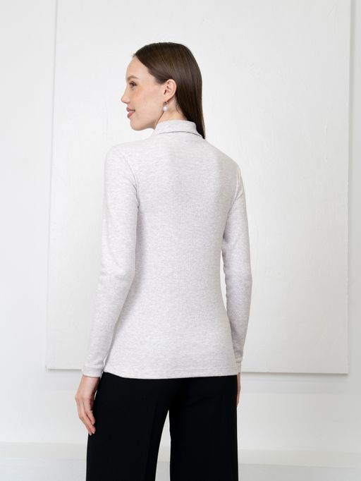 Водолазка кашкорсе с лайкрой с НАЧЕСОМ ,экрю - Binita фото 7