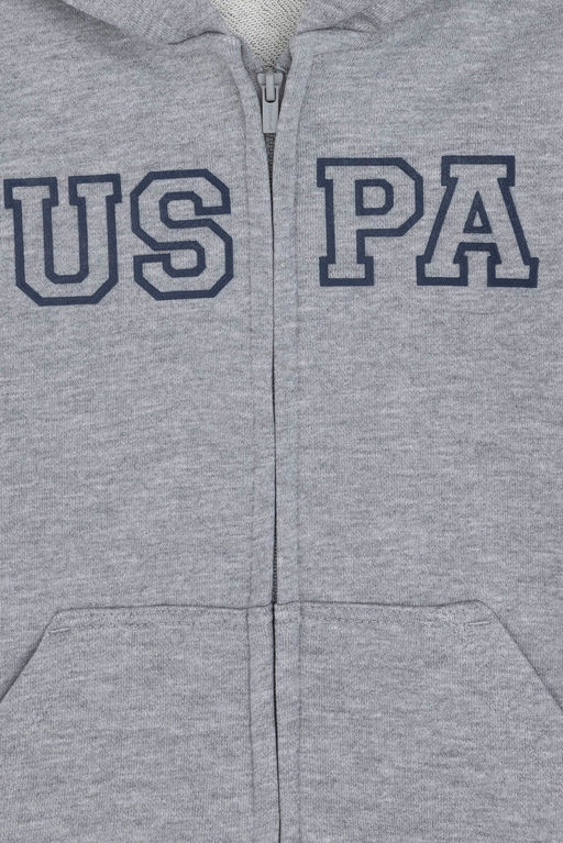 Серый меланжевый вязаный кардиган для мальчика Неожиданная скидка в корзине - U.s. polo assn фото 3